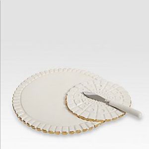 Michael Wainwright Capitol Gold Cheese Tray Platter in Porcelain